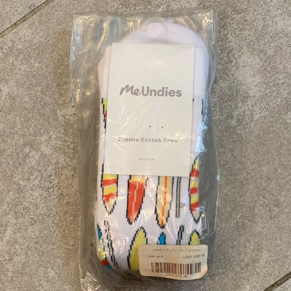 Meundies Supima Cotton Crew Medium NWT Sealed in Original Packaging Surfboard